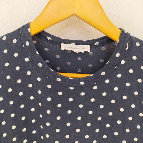 コムデギャルソン COMME des GARCONS 七分袖 ドット柄コットンクルーネックカットソー レディース import:M
