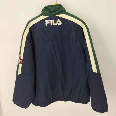 フィラ FILA 90s ロゴ刺繍裏地キルティングナイロンジャケット メンズ JPN:L