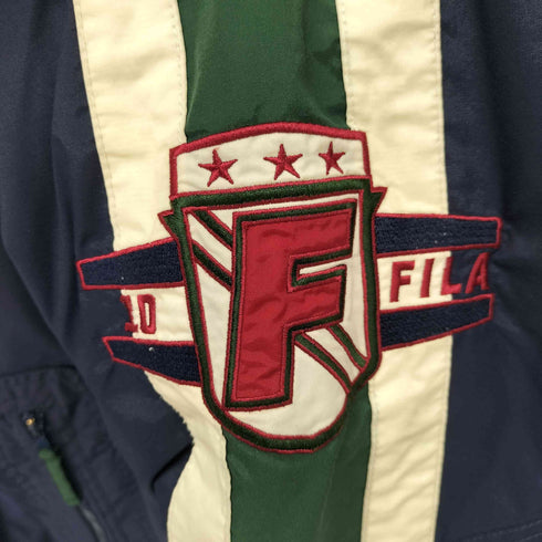 フィラ FILA 90s ロゴ刺繍裏地キルティングナイロンジャケット メンズ JPN:L