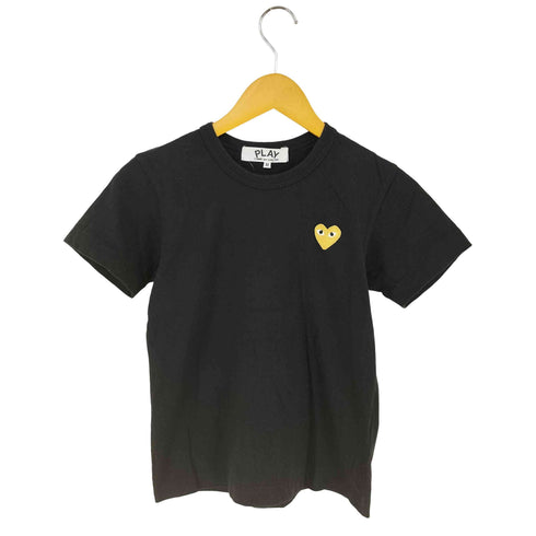 プレイコムデギャルソン PLAY COMME des GARCONS ゴールドハートワッペンTシャツ レディース import:M