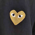 プレイコムデギャルソン PLAY COMME des GARCONS ゴールドハートワッペンTシャツ レディース import:M