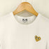 プレイコムデギャルソン PLAY COMME des GARCONS ゴールドハートワッペンTシャツ レディース import:M
