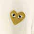プレイコムデギャルソン PLAY COMME des GARCONS ゴールドハートワッペンTシャツ レディース import:M
