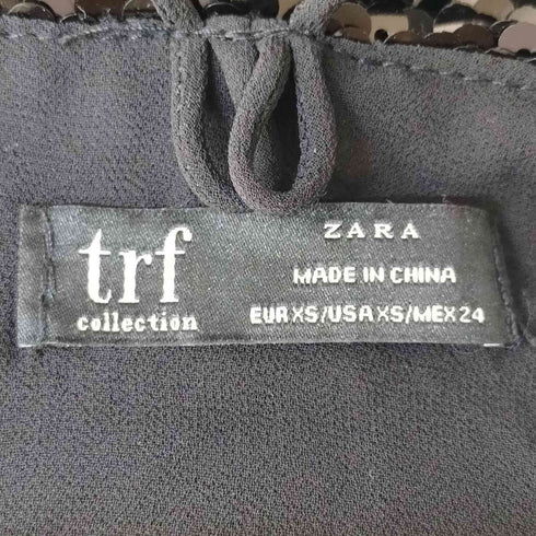 ザラ ZARA Sequin Cropped Top スパンコール シークイン クロップド トップ レディース import:XS