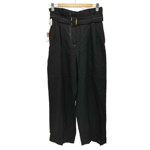 ザラ ZARA ベルト付き リネンワイドパンツ レディース US M