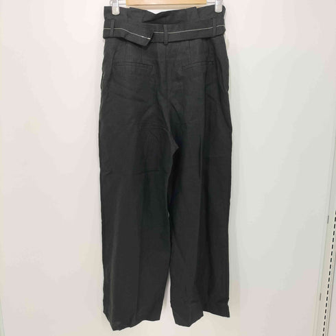 ザラ ZARA ベルト付き リネンワイドパンツ レディース US M