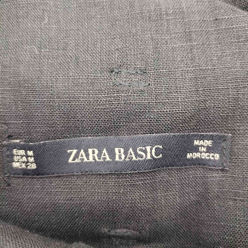 ザラ ZARA ベルト付き リネンワイドパンツ レディース US M