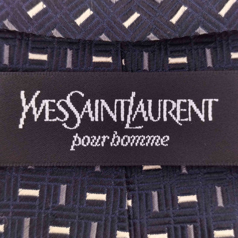 イブサンローランプールオム Yves Saint Laurent Pour Homme 総柄 シルク ネクタイ メンズ