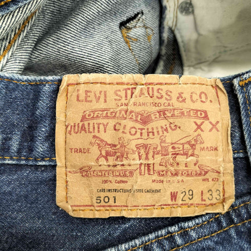リーバイス Levis 80s USA製 501 ボタン裏524 赤耳 ボタンフライ デニムパンツ メンズ W29/L33