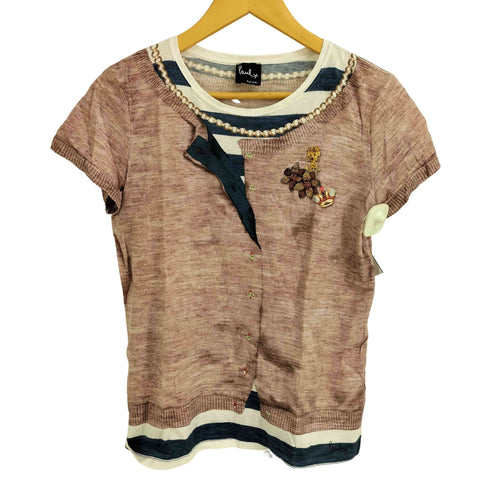 ポールスミス Paul Smith だまし絵 トロンプルイユ 半袖 カットソー レディース import:S