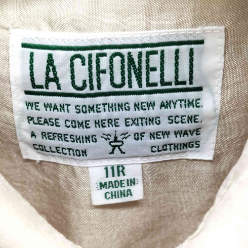 LA CIFONELLI フロント刺繍 L/S シャツ メンズ