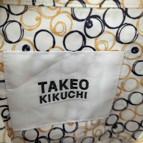 タケオキクチ TAKEO KIKUCHI 総柄 ワイドカラー L/S シャツ メンズ