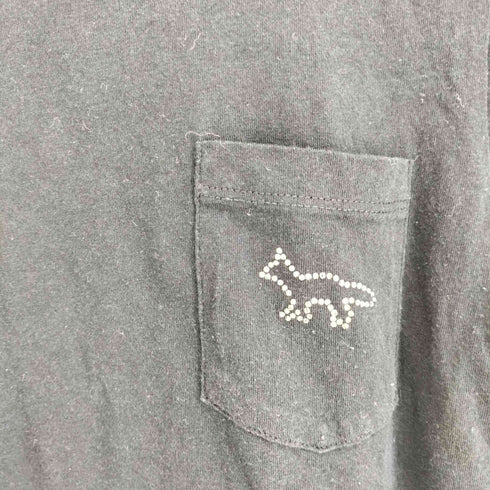 メゾンキツネ MAISON KITSUNE ポケットラメロゴ 半袖 Tシャツ レディース JPN:XS