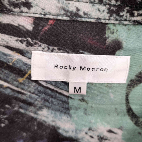 ロッキーモンロー Rocky Monroe ペイント 総柄 開襟 オープンカラー レーヨン シャツ メンズ JPN:M