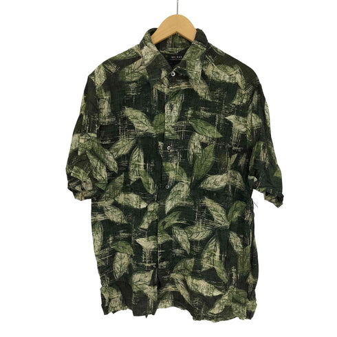 クレイボーン Claiborne axcess リーフ 総柄 レーヨン シャツ メンズ import:L