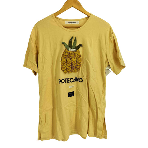 POTECHINO パイナップル 3Dデザイン 半袖 Tシャツ レディース