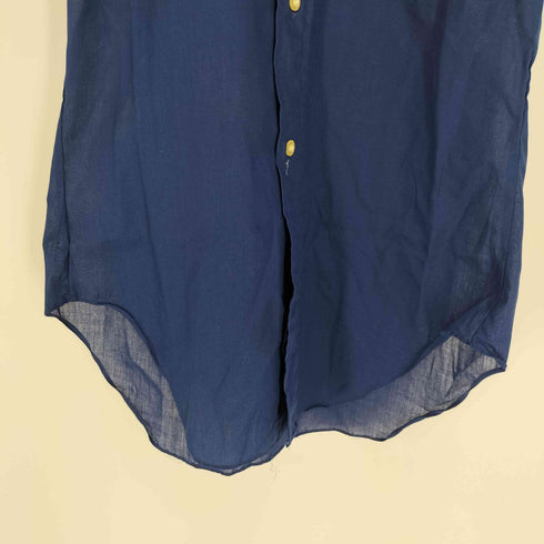 kie デカ襟 ポリ コットン シアー S/S シャツ メンズ