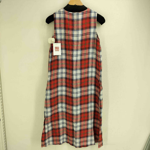 マーガレットハウエル MARGARET HOWELL 旧タグ 麻 リネン100 タータンチェック ノースリーブワンピース レディース JPN:2