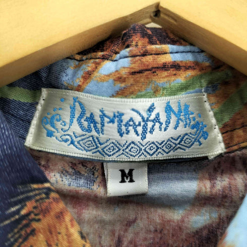 RAMAYANA ヤシの木 総柄 S/S アロハ シャツ メンズ M