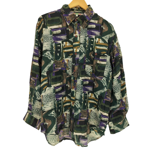 Helene DE MICHEL 総柄 L/S シルク シャツ メンズ JPN:M