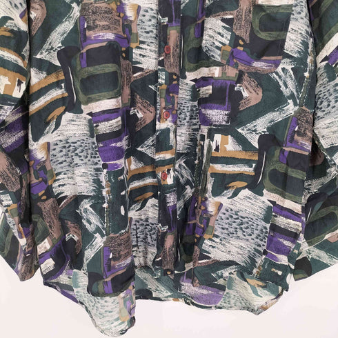 Helene DE MICHEL 総柄 L/S シルク シャツ メンズ JPN:M