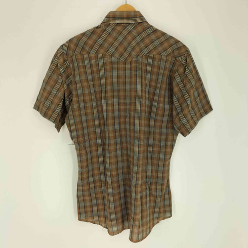 ラングラー Wrangler 襟芯 S/S ウエスタン チェック シャツ メンズ import:M