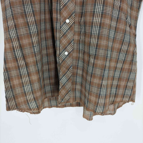 ラングラー Wrangler 襟芯 S/S ウエスタン チェック シャツ メンズ import:M