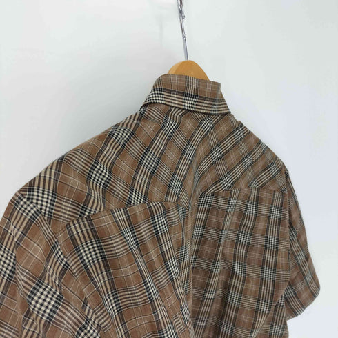ラングラー Wrangler 襟芯 S/S ウエスタン チェック シャツ メンズ import:M