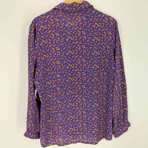 総柄 サイケ 開襟 オープンカラー L/S シャツ メンズ