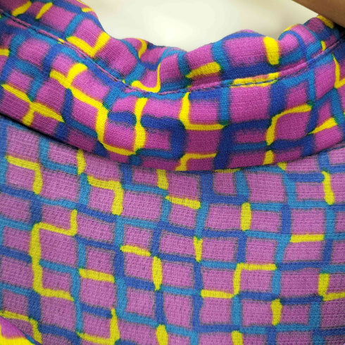 総柄 サイケ 開襟 オープンカラー L/S シャツ メンズ