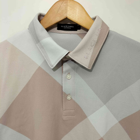 ブラックレーベルクレストブリッジ BLACK LABEL CRESTBRIDGE シャドーチェック 半袖ポロシャツ メンズ M