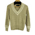 ラルフローレン RALPH LAUREN ケーブル編み Vネック チルデンニット コットン100 ニット レディース import:L