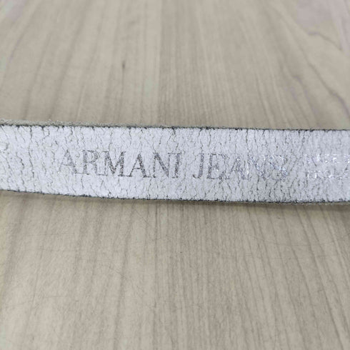 アルマーニジーンズ ARMANI JEANS バックルロゴデザインレザーベルト メンズ
