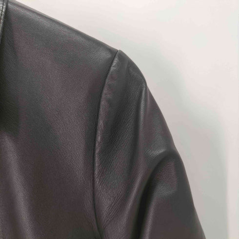 カルバンクライン CALVIN KLEIN ラムレザー ダブルライダースジャケット メンズ 36