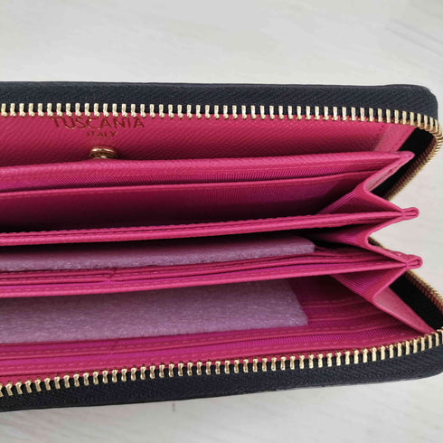 TUSCANIA クロコ型押し レザー 長財布 レディース