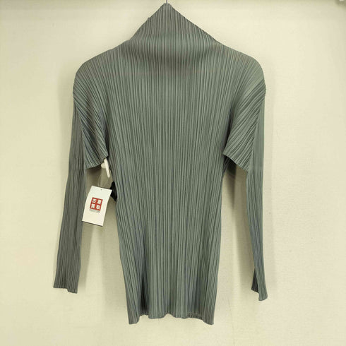 イッセイミヤケ ISSEY MIYAKE プリーツ ハイネック長袖カットソー レディース JPN:M