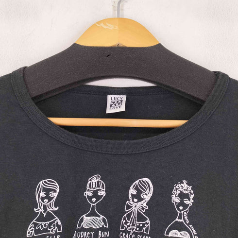 LUCY LOVE フロントプリント S/S Tシャツ レディース M/L