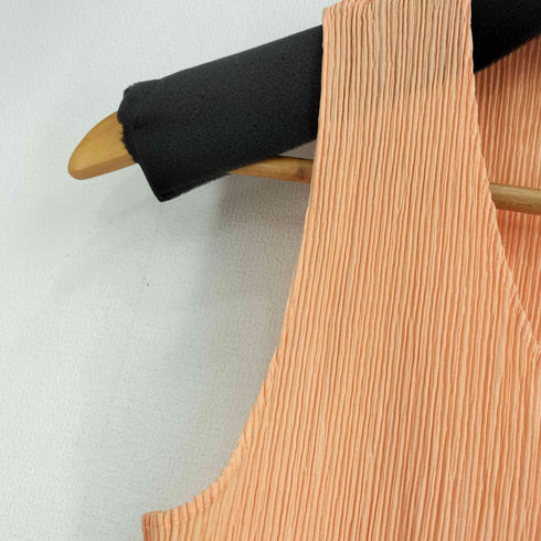 イッセイミヤケ ISSEY MIYAKE 98ss シワ加工 ノースリーブプリーツカットソー レディース M