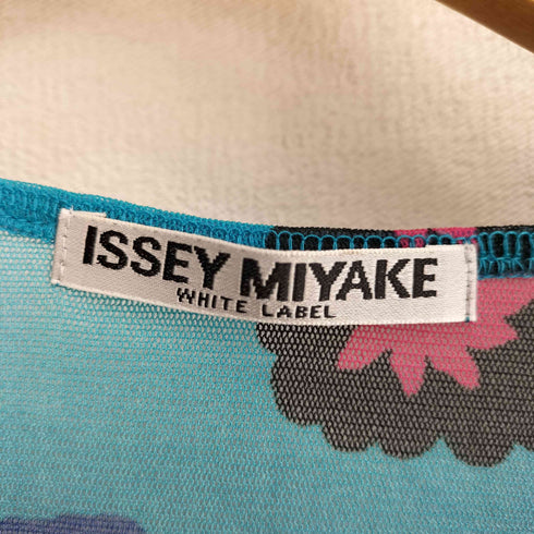 イッセイミヤケ ISSEY MIYAKE WHITE LABEL 04ss 花柄 シアー半袖ブラウス レディース 2