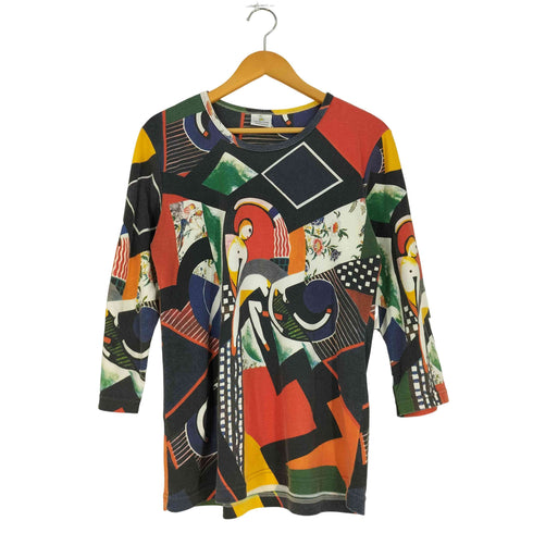 Smithsonian Institution アートプリント クルーネック ロングスリーブTシャツ レディース import:XL