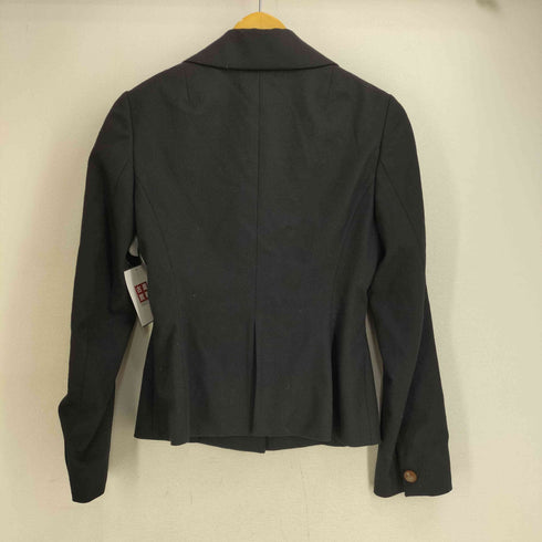 ヴィヴィアンウエストウッドレッドレーベル Vivienne Westwood RED LABEL 裏地オーブ刺繍 カシミヤ混 3B オーブボタン ウールテーラードジャケット レディース 2