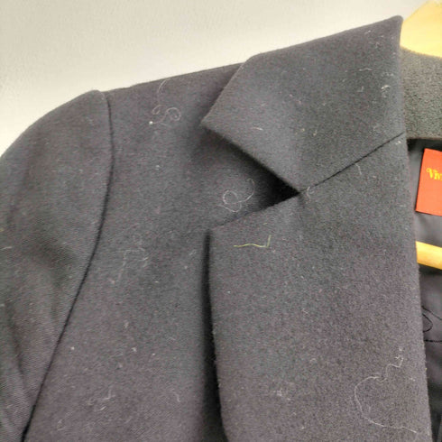 ヴィヴィアンウエストウッドレッドレーベル Vivienne Westwood RED LABEL 裏地オーブ刺繍 カシミヤ混 3B オーブボタン ウールテーラードジャケット レディース 2