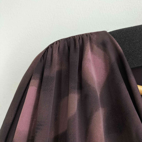 エムエムシックスメゾンマルタンマルジェラ MM6 Maison Martin Margiela 歪みチェック ドレープ レーヨンチュニックワンピース レディース M
