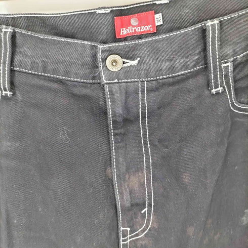 ヘルレイザー HELLRAZOR BAGGIE COLOR DENIM PANTS BLACK メンズ JPN:XL