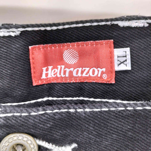 ヘルレイザー HELLRAZOR BAGGIE COLOR DENIM PANTS BLACK メンズ JPN:XL