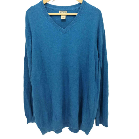 エルエルビーン L.L.Bean コットンカシミヤ Vネックニットセーター メンズ XXL-TALL