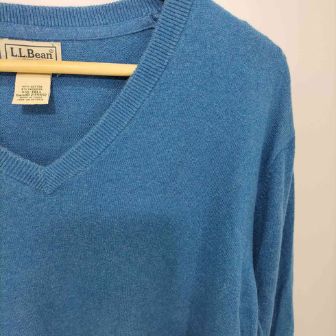 エルエルビーン L.L.Bean コットンカシミヤ Vネックニットセーター メンズ XXL-TALL
