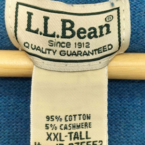 エルエルビーン L.L.Bean コットンカシミヤ Vネックニットセーター メンズ XXL-TALL