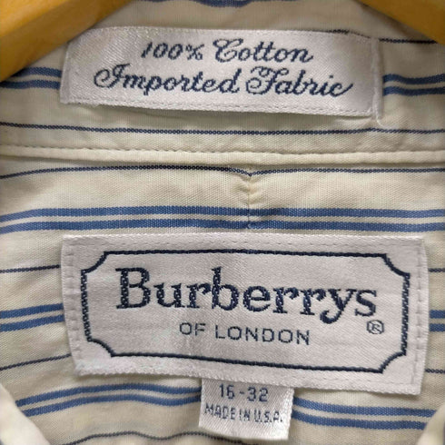 バーバリーズ BURBERRYS USA製 半袖 ストライプシャツ メンズ 16-32