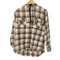 エディーバウアー Eddie Bauer チェック柄 ハーフジッププルオーバーパーカー メンズ import:L
